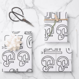 Indische Sprache Tamil-Alphabet-Buchstaben Geschenkpapier Set