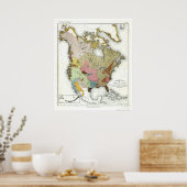 Indische Sprachkarte 1890 Poster (Küche)