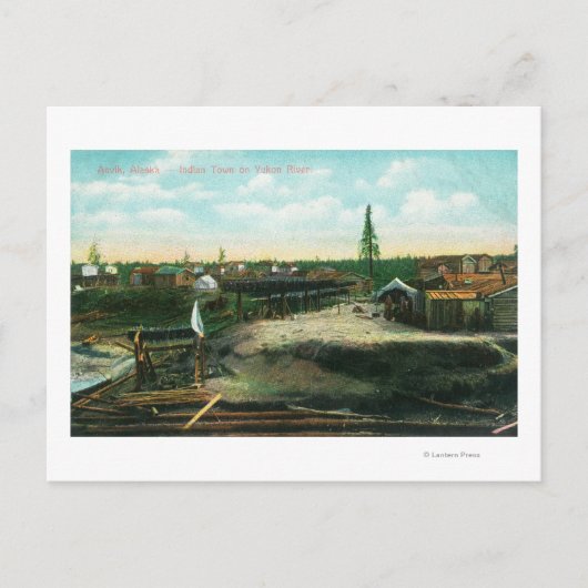 Indische Stadt am Yukon RiverAnvik, AK Postkarte (Vorderseite)