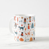 Indische Stammeskinder boho Kaffeetasse (Vorderseite Links)
