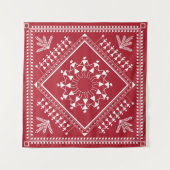 Indische Stammesmalerei. Warli Paintingart, indian Wandteppich (Vorderseite (Horizontal))