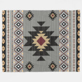 Indische Stammgeometrie der indischen Indianermust Fleecedecke (Vorderseite (Horizontal))