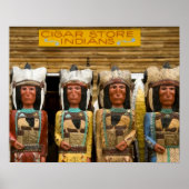 Indische Statuen im Cigar Store Poster (Vorne)