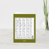 Indische Symbole Karte (Rückseite)