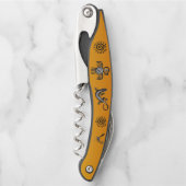 Indische Symbole Kellnermesser (Vorderseite)