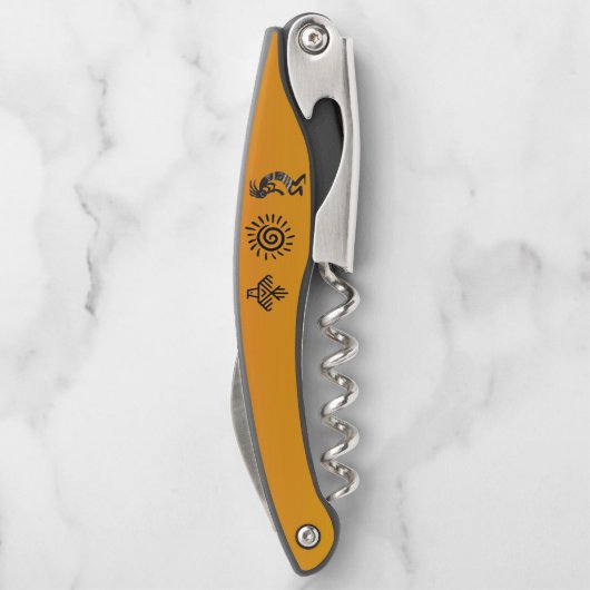 Indische Symbole Kellnermesser (Rückseite)