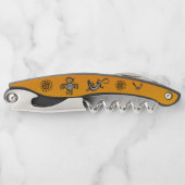 Indische Symbole Kellnermesser (Vorderseite)