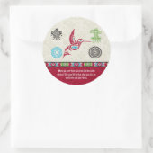 Indische Symbole und Weisheit - Hummingbird Runder Aufkleber (Tasche)