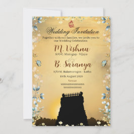 Indische Tamil-Hochzeitseinladung im traditionelle Einladung