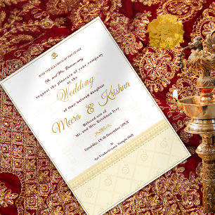 Indische Tempel-Hochzeitseinladung Einladung