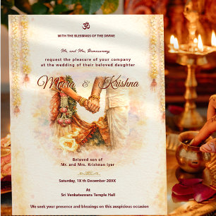 Indische Tempel-Hochzeitseinladungssuite Einladung