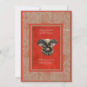 Indische traditionelle Ganesh-Hochzeitseinladungsk Einladung