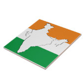 Indische Tricolor-Flagge "Tiranga" auf Indiens Kar Fliese (Seite)