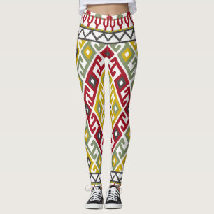 Indische Türkische Geometrie: Vintage Hintergrundf Leggings