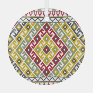 Indische Türkische Geometrie: Vintage Hintergrundf Ornament Aus Glas