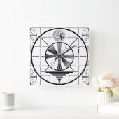 Indische TV-Testablaufuhr Quadratische Wanduhr (Zuhause)