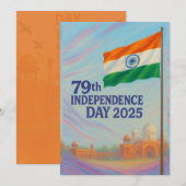 Indische Unabhängigkeitskarte (Vorne/Hinten)