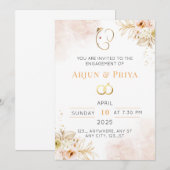 Indische Verlobung-Einladungskarte Einladung (Vorne/Hinten)