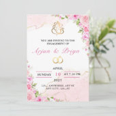 Indische Verlobung Einladungskarte, Sagai Card Einladung (Stehend Vorderseite)