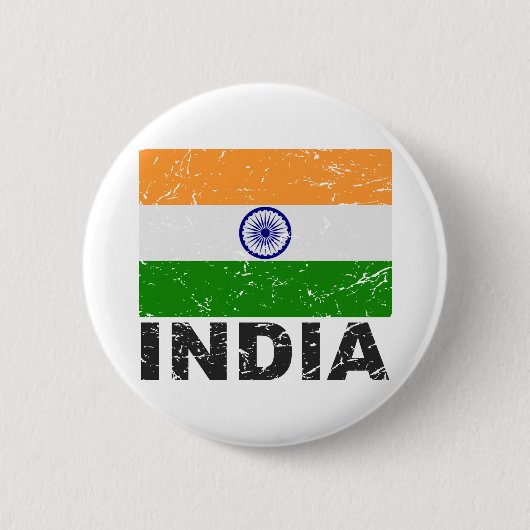 Indische Vintage-Flagge Button (Vorderseite)
