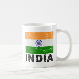 Indische Vintage-Flagge Kaffeetasse