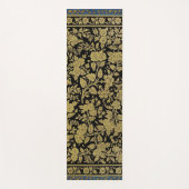 Indische Vintage Rug Gold auf schwarz Yogamatte (Vorderseite)