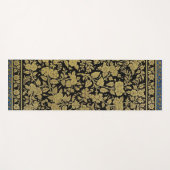 Indische Vintage Rug Gold auf schwarz Yogamatte (Vorderseite (Horizontal))