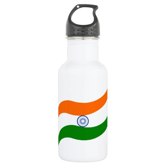 Indische wallend Flagge Trinkflasche (Vorderseite)