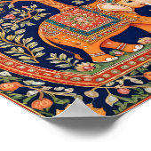 Indische Wandteppiche aus heiligen Bäumen und heil Poster (Ecke)