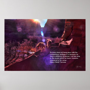 Indische Welpen Begrüßen den Neuen Tag in Canyon D Poster