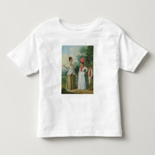 Indische Westfrauen der Farbe, mit einem Kind und Kleinkind T-shirt