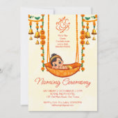 Indische Zeremonie für Babynahrung Einladung (Vorderseite)