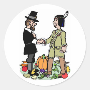 Indische Zusammenarbeit Pilgris Runder Aufkleber