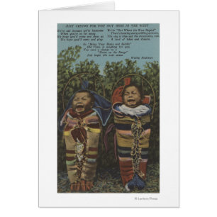 Indische Zwillinge in Papooses u. "in gerade