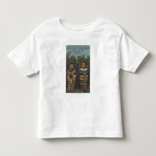 Indische Zwillinge in Papooses u. "in gerade Kleinkind T-shirt