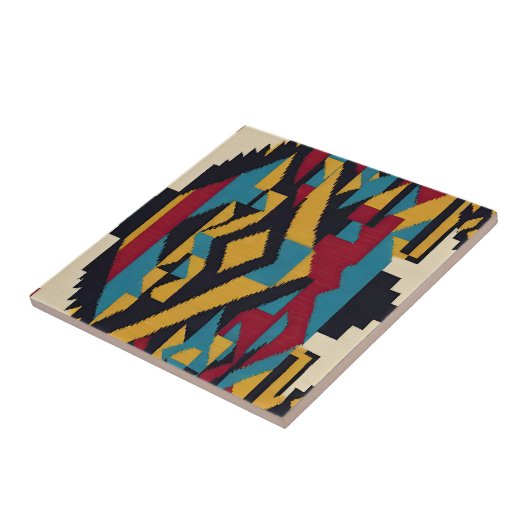 Indischer Abstrakter Tribut 01 Fliese (Seite)