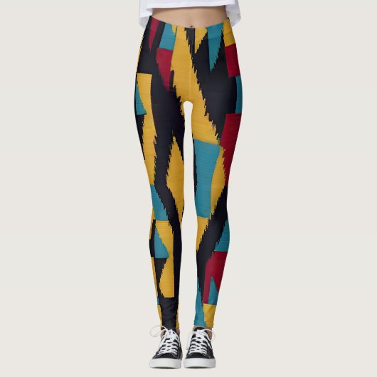 Indischer Abstrakter Tribut 01 Leggings (Vorderseite)