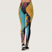 Indischer Abstrakter Tribut 02 Leggings (Rückseite)