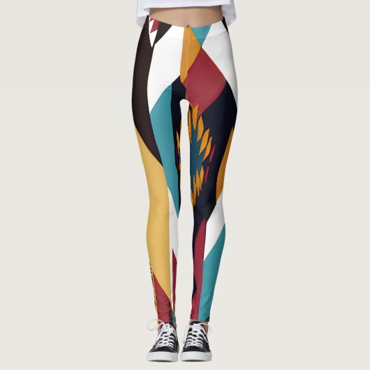 Indischer Abstrakter Tribut 02 Leggings (Vorderseite)