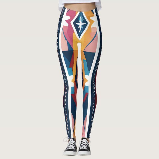 Indischer Abstrakter Tribut 18 Leggings (Vorderseite)