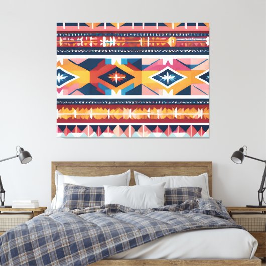 Indischer Abstrakter Tribut 18 Leinwanddruck (Insitu (Schlafzimmer))