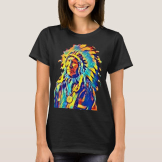 Indischer Amerikanische Ureinwohner Chief Red Clou T-Shirt