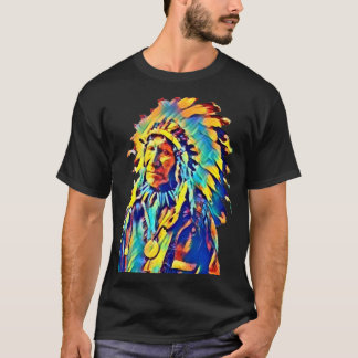 Indischer Amerikanische Ureinwohner Chief Red Clou T-Shirt