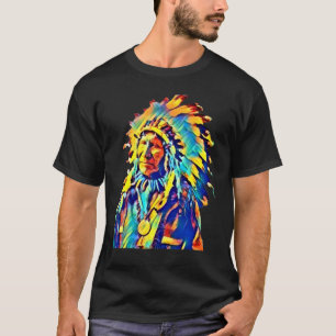 Indischer Amerikanische Ureinwohner Chief Red Clou T-Shirt