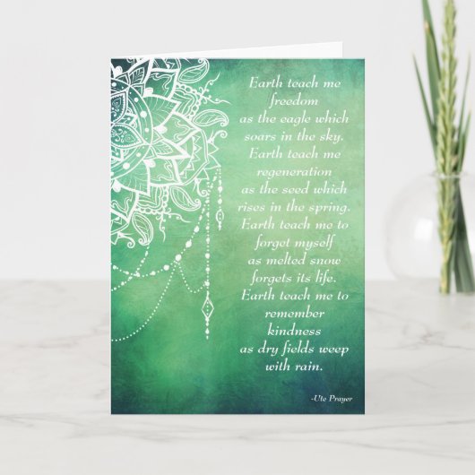 Indischer Amerikanische Ureinwohner Earth Gebet Karte (Vorderseite)