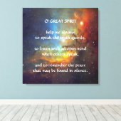 Indischer Amerikanische Ureinwohner Gebet Leinwanddruck (Insitu (Holzboden))