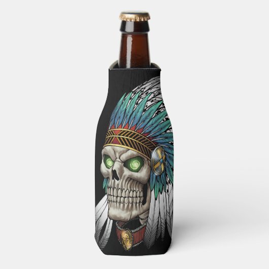 Indischer Amerikanische Ureinwohner-Stamm-Gothic-S Flaschenkühler (Flaschenvorderseite)