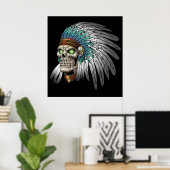 Indischer Amerikanische Ureinwohner-Stamm-Gothic-S Poster (Heimbüro)