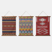 Indischer Amerikanische Ureinwohner Südwestliches Wandteppich Mit Holzrahmen (Dreifach)