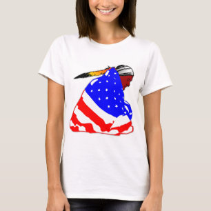 Indischer Amerikanische Ureinwohner unter amerikan T-Shirt